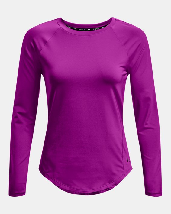 Women's UA RUSH™ Long Sleeve, Purple, pdpMainDesktop image number 5